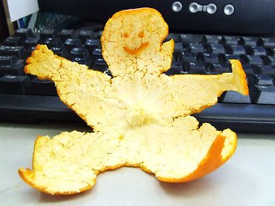 Creative Art in Orange Fruit