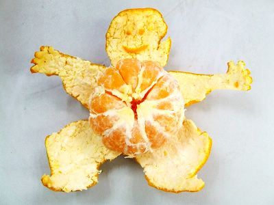 Creative Art in Orange Fruit