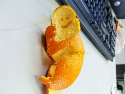 Creative Art in Orange Fruit
