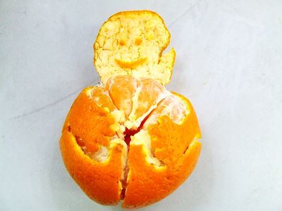 Creative Art in Orange Fruit
