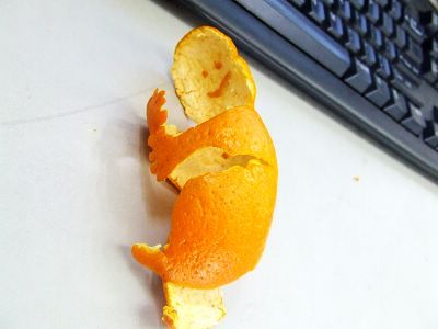 Creative Art in Orange Fruit