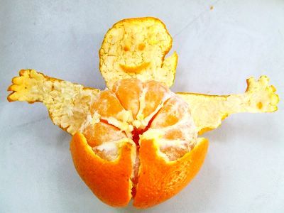 Creative Art in Orange Fruit
