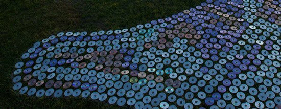 Urban Field Made by 600,000 CDs