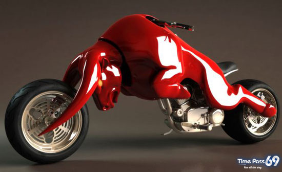 Bull-Shaped Motor Bike