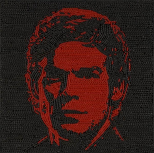 Bizarre Celebrity Portraits Made out of Trash