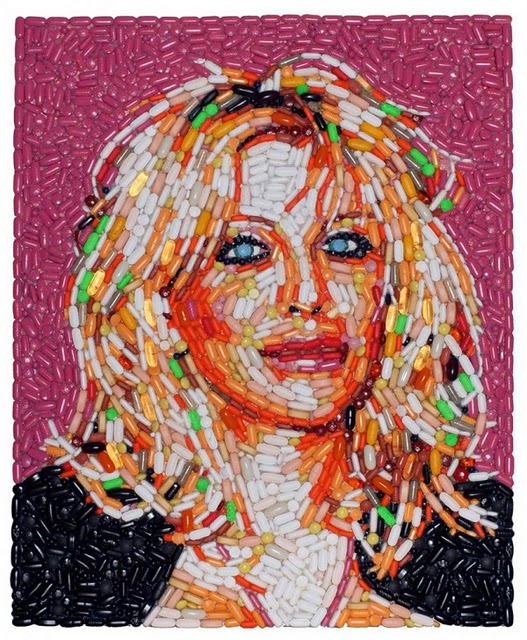 Bizarre Celebrity Portraits Made out of Trash