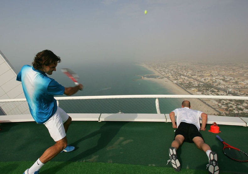 Worlds Highest Tennis Court at Burj Al Arab