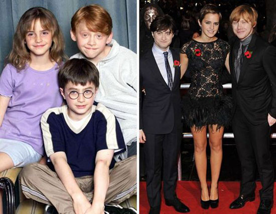 Harry Potter Kids Then and Now