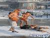 Bizarre Boxing Match  Boxing above The Ice