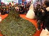 Wedding Dress Made of Peacock Feathers