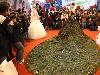 Wedding Dress Made of Peacock Feathers