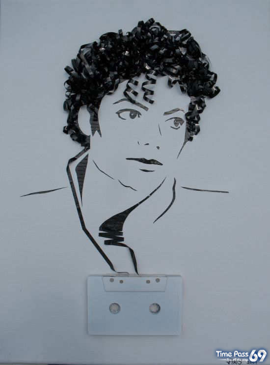 Portraits Made Out of Cassette Tapes
