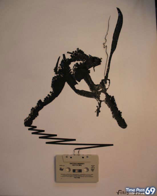 Portraits Made Out of Cassette Tapes