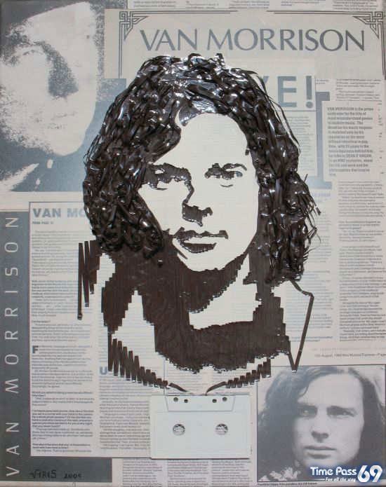 Portraits Made Out of Cassette Tapes
