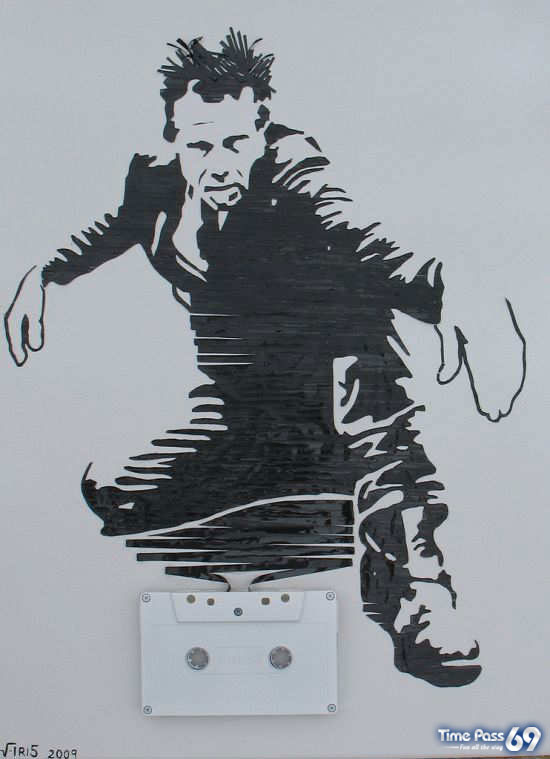 Portraits Made Out of Cassette Tapes
