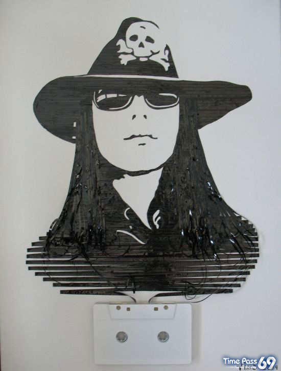 Portraits Made Out of Cassette Tapes