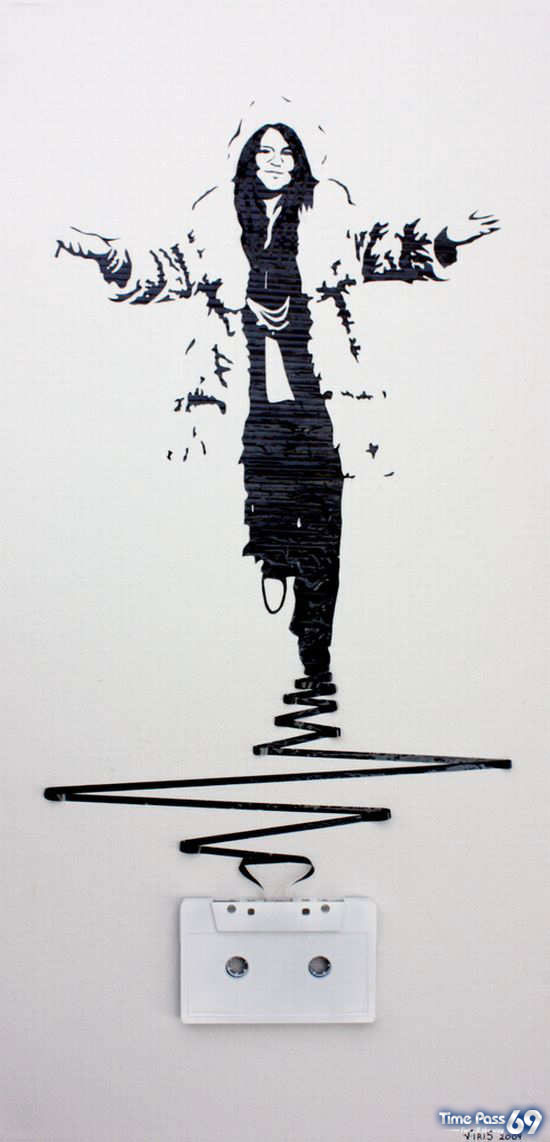 Portraits Made Out of Cassette Tapes