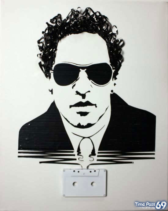 Portraits Made Out of Cassette Tapes