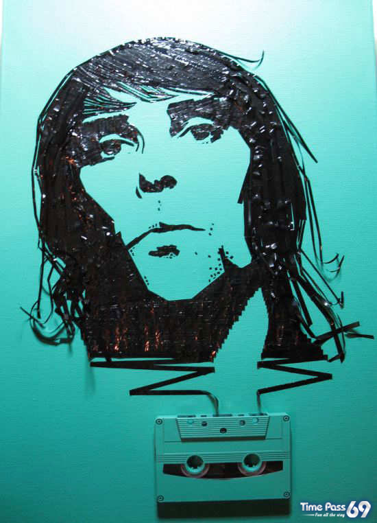 Portraits Made Out of Cassette Tapes