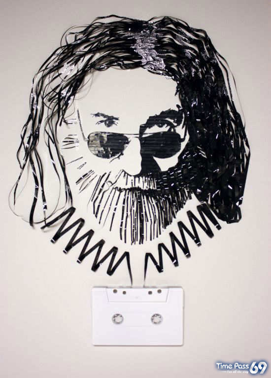 Portraits Made Out of Cassette Tapes