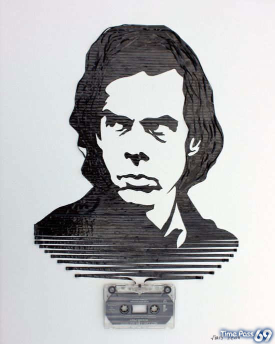 Portraits Made Out of Cassette Tapes