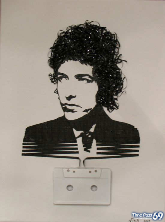 Portraits Made Out of Cassette Tapes