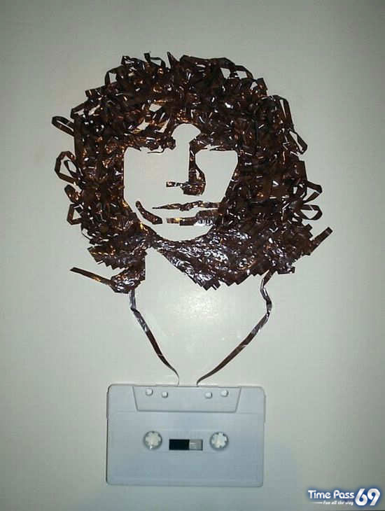 Portraits Made Out of Cassette Tapes
