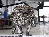 A Lion Sculpture Wonderfully Made Out Of 4,000 Pieces Of Hammered Metal