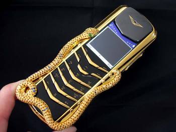 Gold mobile phone Most expencive mobiles in the world Costelest mobiles in the world  Mobiles with goldcoated frames