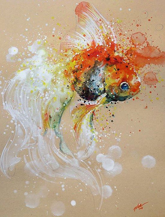 Splashed Watercolor Paintings